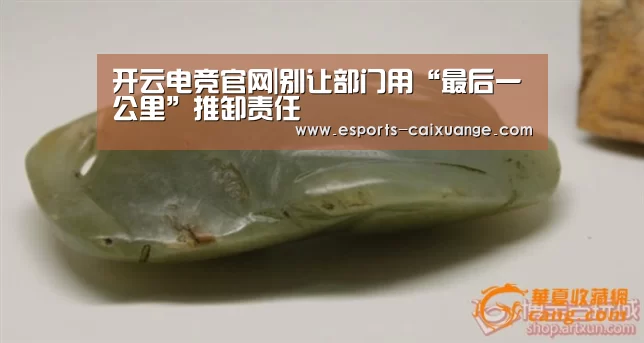 开云电竞官网|别让部门用“最后一公里”推卸责任
